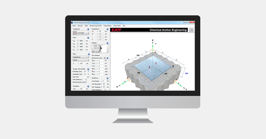 EJOT® Chemical Anchor Engineering Software